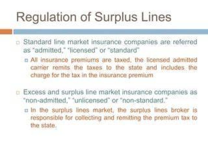 Are Surplus Lines taxed?