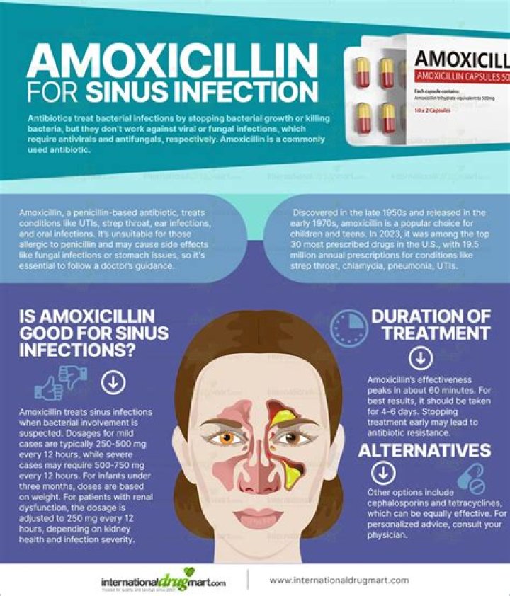 Can amoxicillin be used for sinus infection?