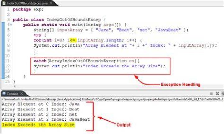 How do you fix array index out of bound exception?