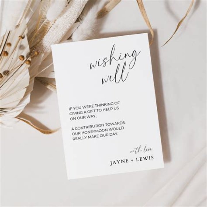 How do you mention a wishing well on an invitation?