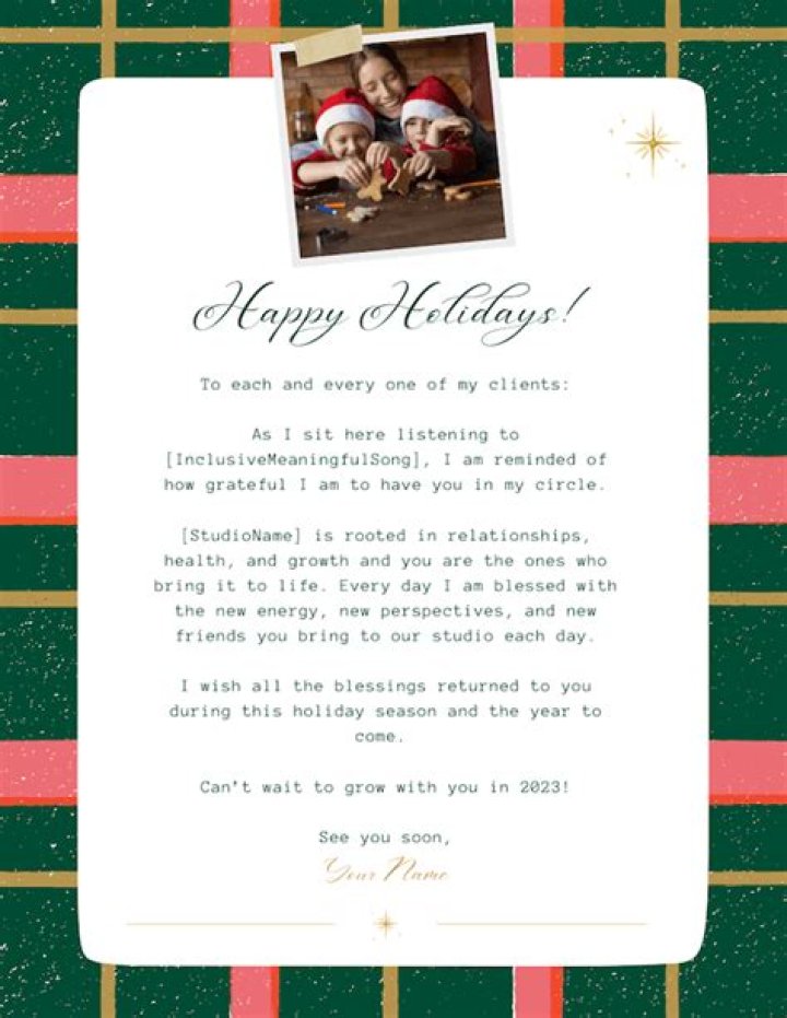 How do you write happy holidays to clients?