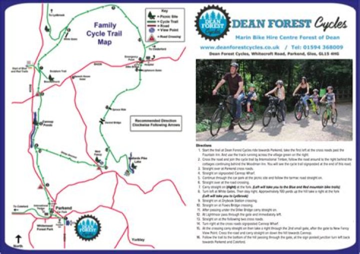 How long is the Forest of Dean family cycle trail?