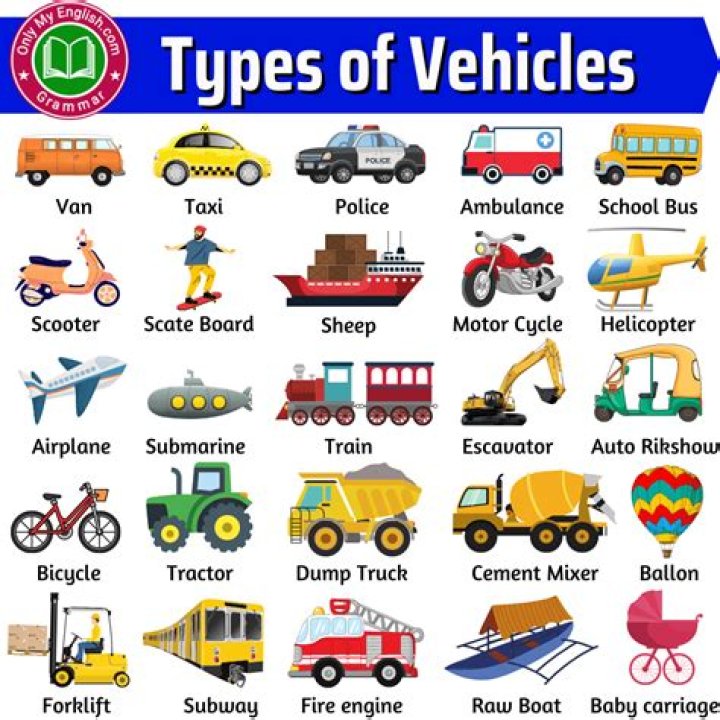 How many different types of vehicles are there?