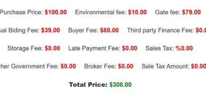 How much is a typical auction fee?