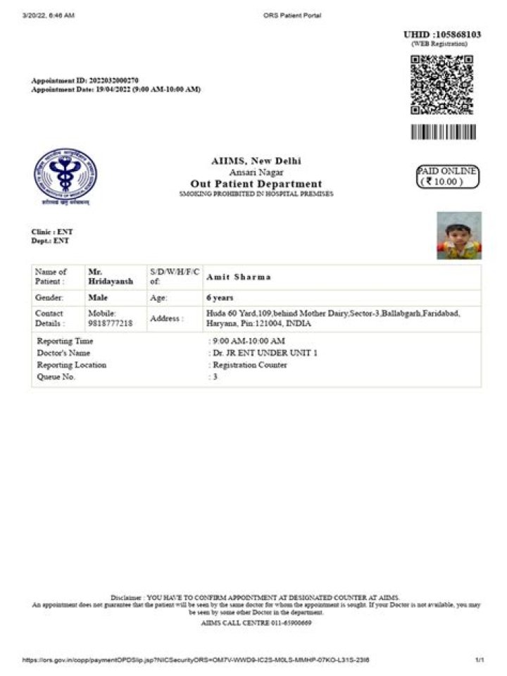 Is OPD free in aiims?
