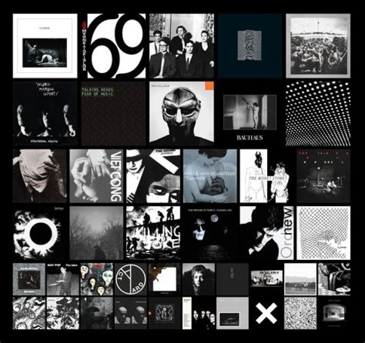 What album covers are black and white?
