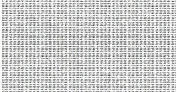 What are the first 1000000000000 digits of pi?