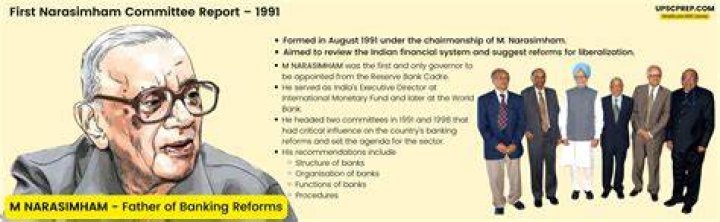 What are the recommendations of Narasimham Committee 1991?