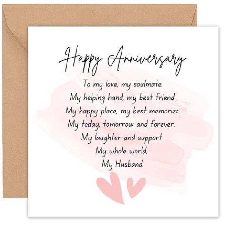 What can I write in my husbands anniversary card?