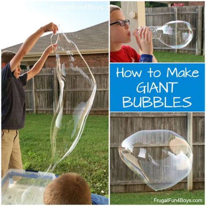 What do you use to make giant bubbles?