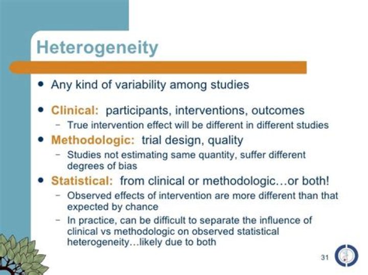 What does clinical heterogeneity mean?