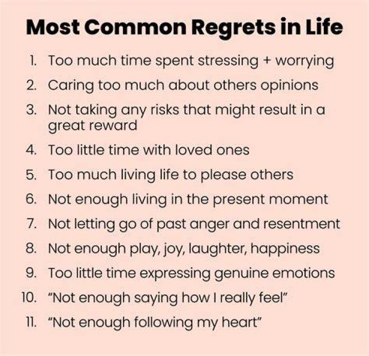 What does having regrets mean?