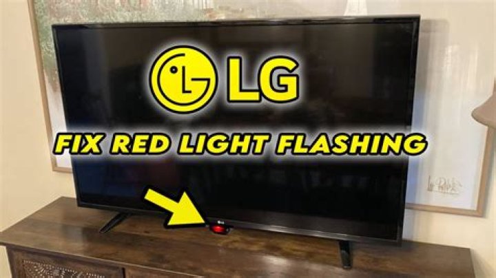 What does it mean when the power light blinks on my LG TV?