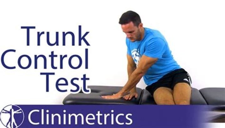 What does the trunk control test measure?