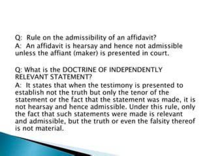 What is admissible statements?