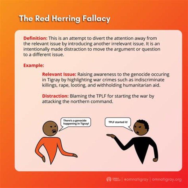 What is an example of a red herring fallacy?