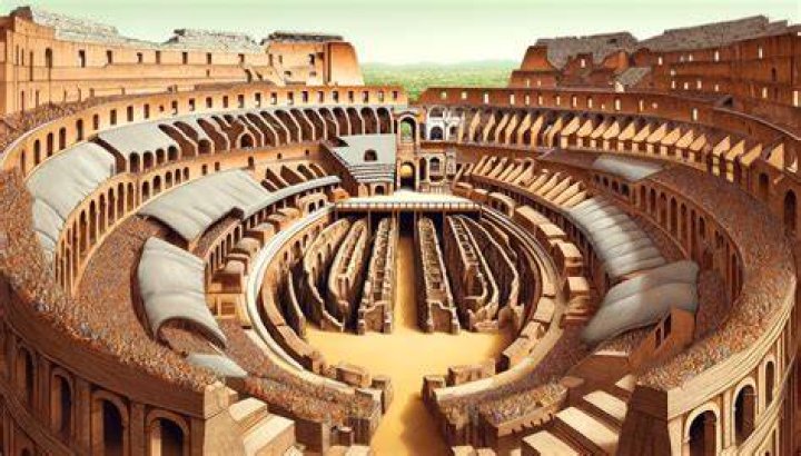 What is inside the Roman Colosseum?