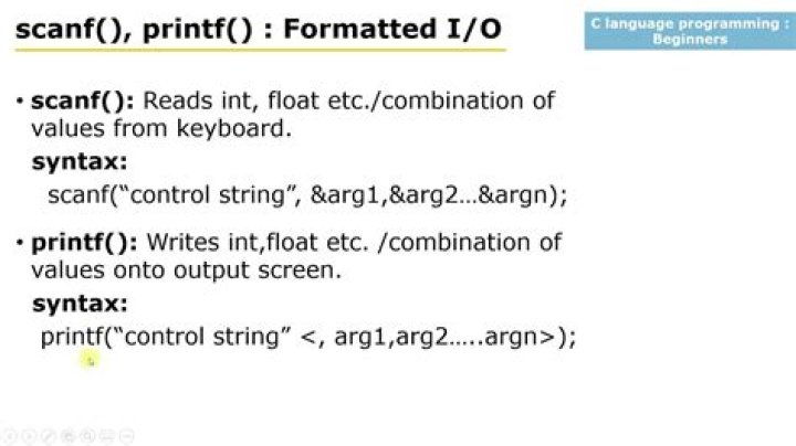 What is scanf syntax?
