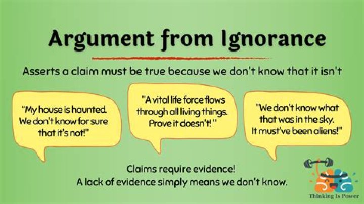 What is the argument from ignorance fallacy?