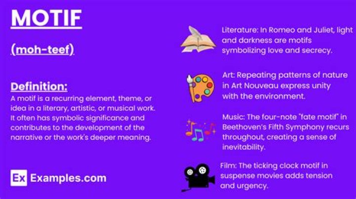 What is the definition of motif in literature?