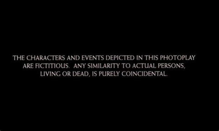 What is the disclaimer before a movie?