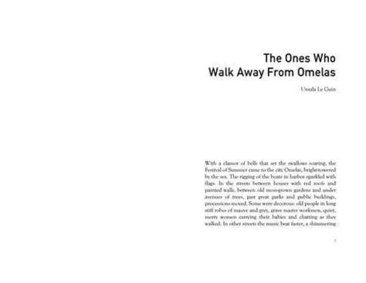 What is the thesis of The Ones Who Walk Away from Omelas?