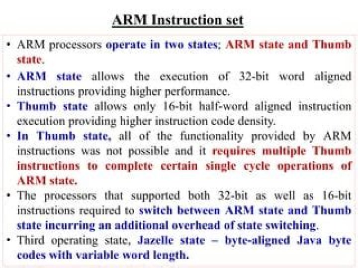 What is Thumb instruction set of ARM?