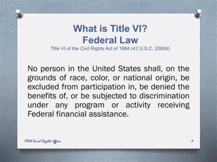 What is Title VI education?