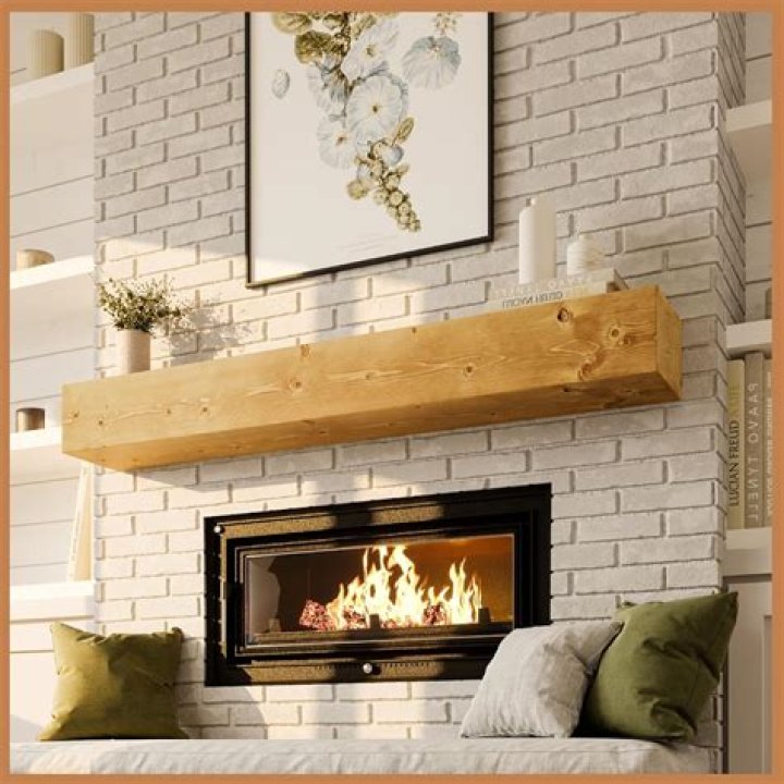 What makes the perfect rustic wood fireplace mantel?