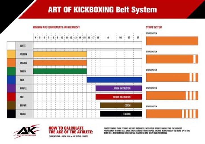 What order do belts go in kickboxing?