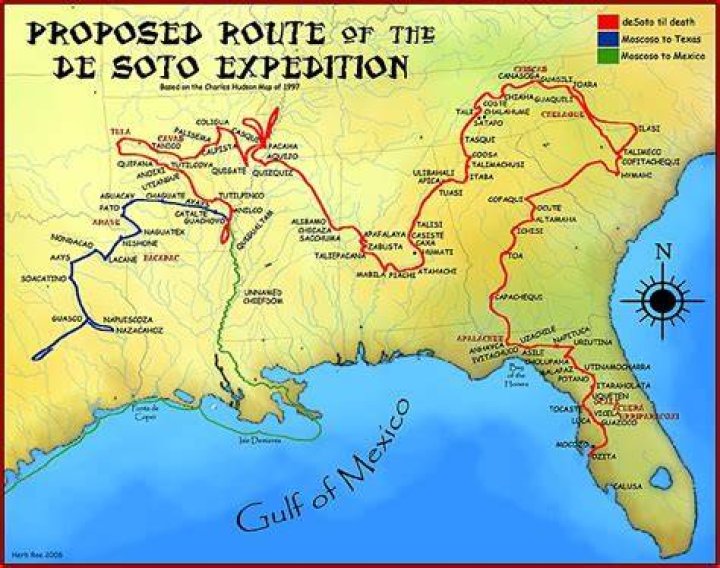 Where did De Soto land first?