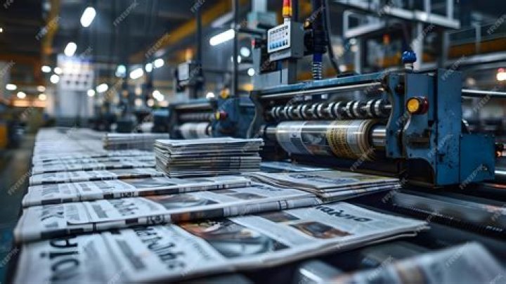 Which machine is used to print a newspaper?